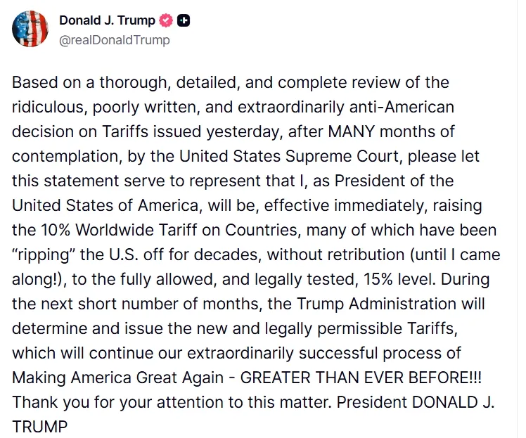 defying-supreme-court-ruling-president-trump-announces-15percent-global-tariff