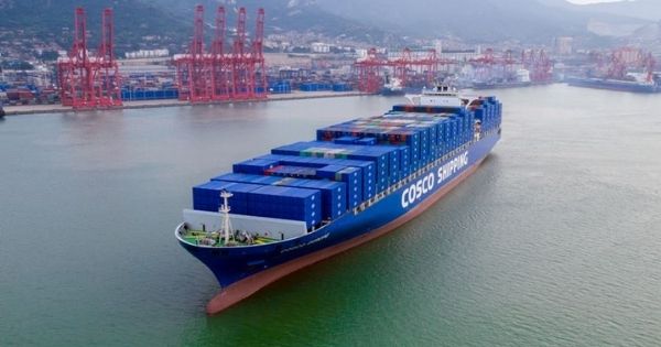 Container ship of COSCO shipping line