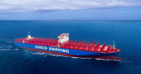 Container ship of COSCO shipping lines